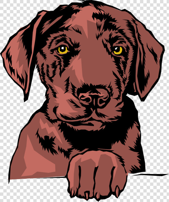 Vector Illustration Of Family Pet Brown Dog With Paw   Hunting Dog  HD Png DownloadTransparent PNG