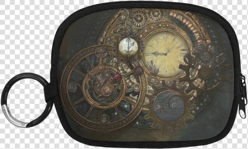 Painting Steampunk Clocks And Gears Coin Purse   Handbag  HD Png DownloadTransparent PNG