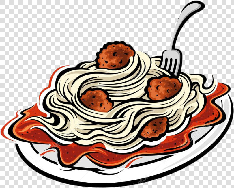 Transparent Spaghetti Clipart Png   Spaghetti And Meatballs Clipart Black And White  Png DownloadTransparent PNG