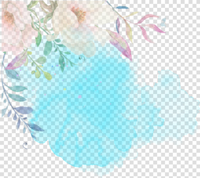  blue  watercolour  flower  background  remix  vjaii   Watercolor Pastel Flowers Png  Transparent PngTransparent PNG