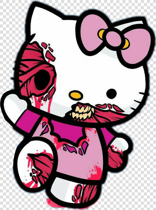  hellokitty  zombie  remixit   Hello Kitty Zombie Vector  HD Png DownloadTransparent PNG