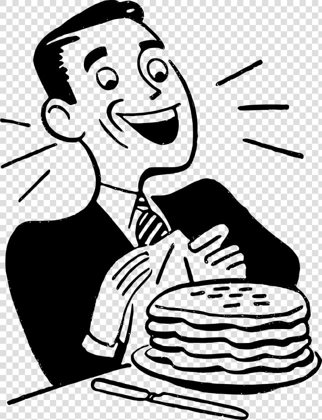 Man Eating Pancakes Clip Arts   Eating Pancakes Clipart  HD Png DownloadTransparent PNG