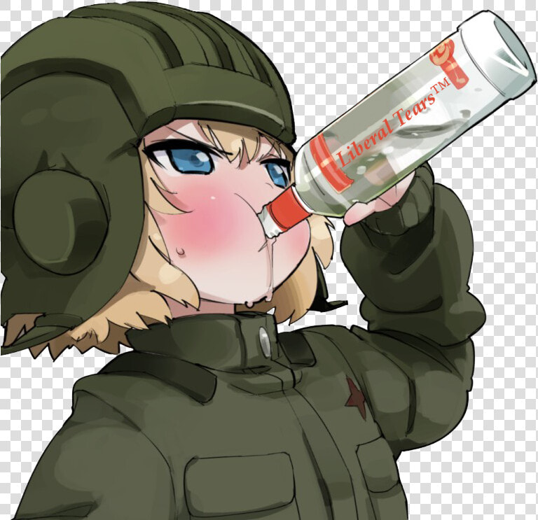 Anime Girls Drinking Alcohol   Png Download   Russian Soldier Anime Girl  Transparent PngTransparent PNG