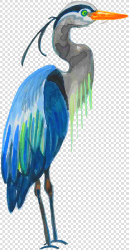 Watercolor Great Blue Heron Clipart   Png Download   Ibis  Transparent PngTransparent PNG