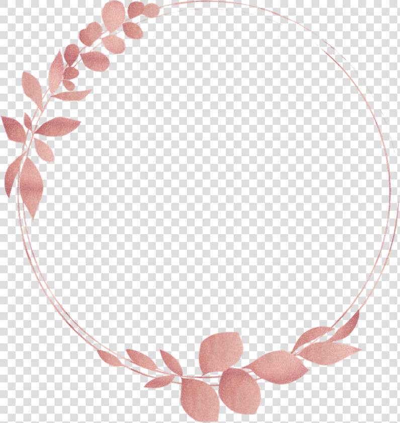  floral  wreath  leaf  circle  rosegold  geometric   Rose Gold Circle Frame  HD Png DownloadTransparent PNG