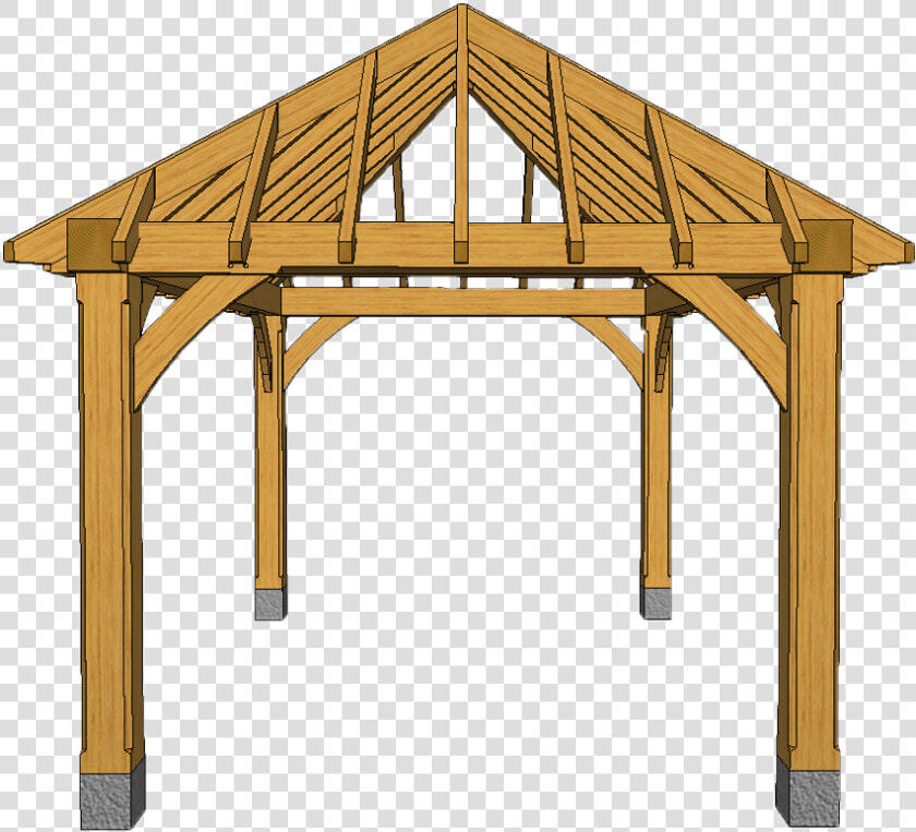 4 Post Gazebo 3dside   Pergola Clip Art  HD Png DownloadTransparent PNG