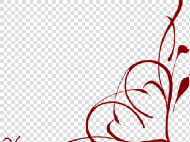 Heart Clipart Scrollwork   Corner Border Transparent Background  HD Png DownloadTransparent PNG