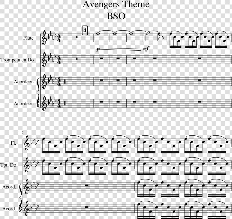 Avengers Theme Bso Sheet Music 1 Of 3 Pages   Sheet Music  HD Png DownloadTransparent PNG