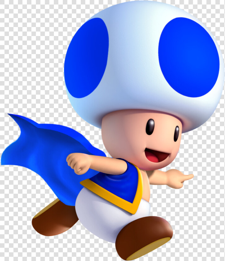 Mushroom Clipart Mario Toad   Mario Blue Toad Png  Transparent PngTransparent PNG