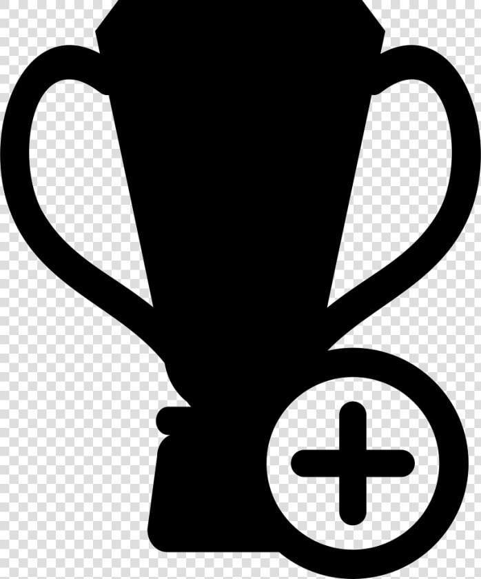 Football Championship Award With Plus Sign   Copa De Futbol Blanco Y Negro  HD Png DownloadTransparent PNG