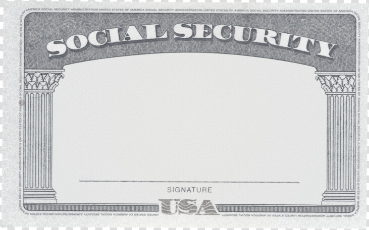 A Stolen Social Security Card   Social Security Card  HD Png DownloadTransparent PNG