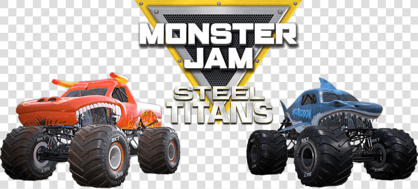 El Toro Loco  Megaladon Monster Jam Steel Titans Logo   Monster Jam Steel Titans Trucks  HD Png DownloadTransparent PNG