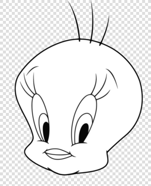 Transparent Tweety Bird Png   Tweety Bird Head Drawing  Png DownloadTransparent PNG