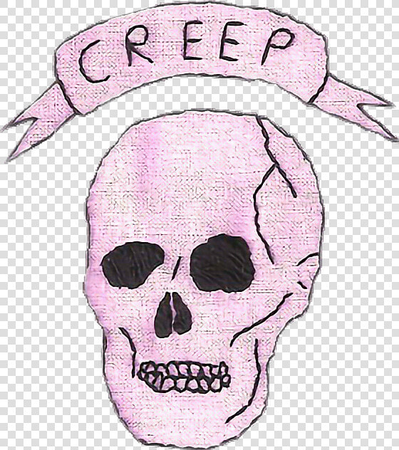 Creep Skull Patch Pink Tumblr Aesthetic   Aesthetic Tumblr Pink Transparent  HD Png DownloadTransparent PNG