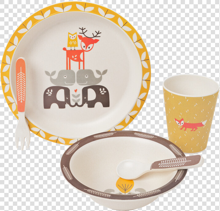 Image Of Fresk Bamboo Mealtime Set   Fresk Bamboo Dinner Set  HD Png DownloadTransparent PNG