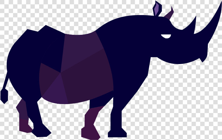 Black Rhinoceros Clipart   Png Download   Cartoon  Transparent PngTransparent PNG