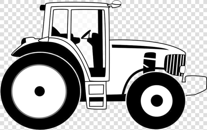 John Deere Clip Art Tractor Openclipart Vector Graphics   Tractor Clipart Black And White  HD Png DownloadTransparent PNG