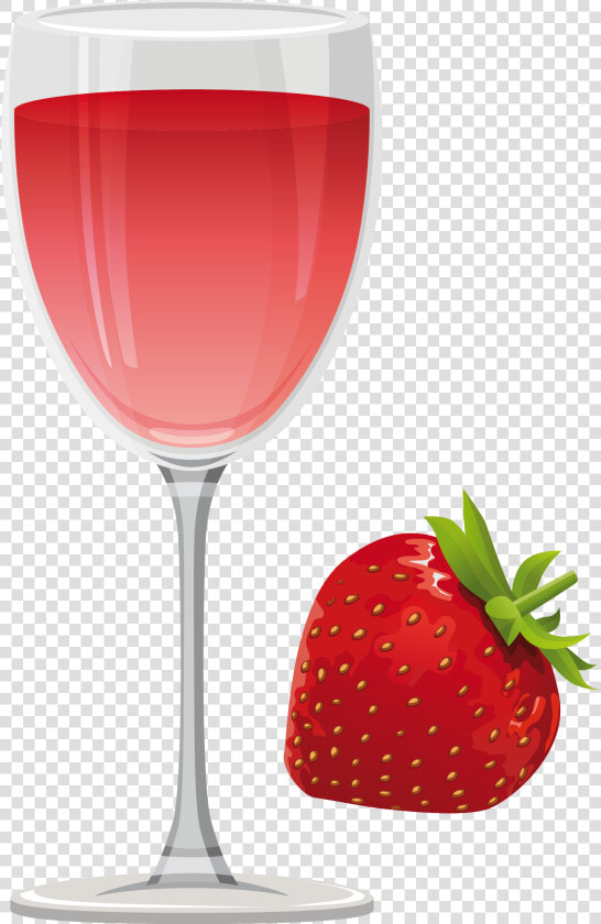 Red Wine White Wine Cocktail Clip Art   Strawberries And Wine Clipart  HD Png DownloadTransparent PNG