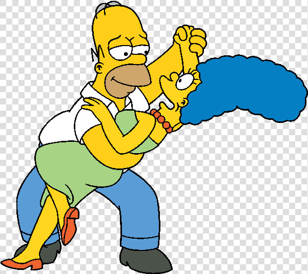 The Simpsons Clip Art Image   Homer Und Marge Simpsons  HD Png DownloadTransparent PNG