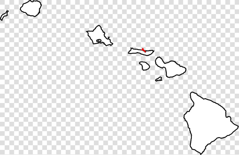 Map Of Hawaii Highlighting Kalawao County   Map Of Hawaii Black And White  HD Png DownloadTransparent PNG