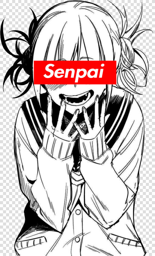 Toga Himiko Waifu Clipart   Png Download   Himiko Toga Black And White  Transparent PngTransparent PNG