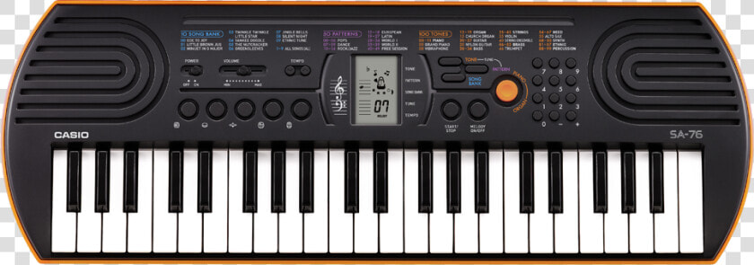 Casio Sa 76 44 Key Mini Personal Keyboard   Casio Keyboard Sa 76  HD Png DownloadTransparent PNG