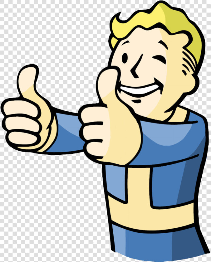 Boy Thumbs Up Image   Vault Boy Thumbs Up Transparent Background  HD Png DownloadTransparent PNG