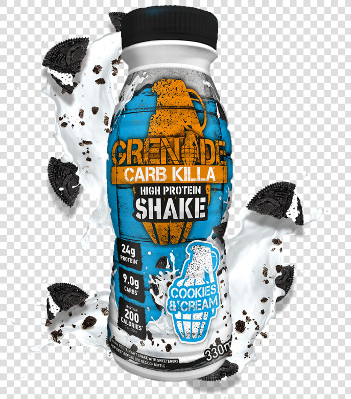 Cookies Cream Shake   Grenade Cookies And Cream  HD Png DownloadTransparent PNG