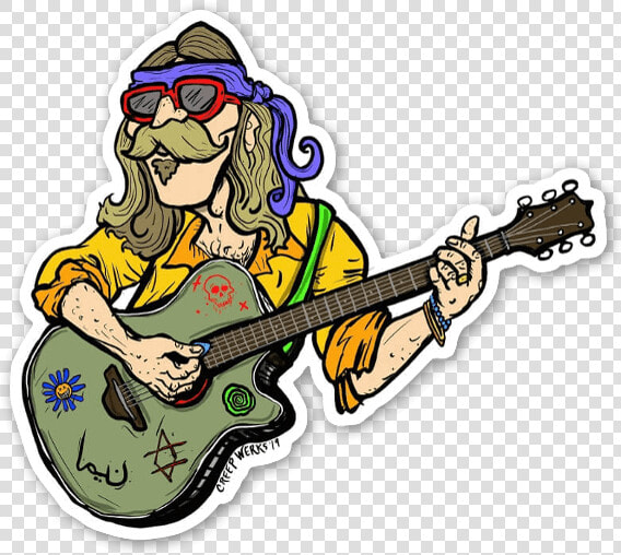 Old School Classic Rocker Sticker   Illustration  HD Png DownloadTransparent PNG