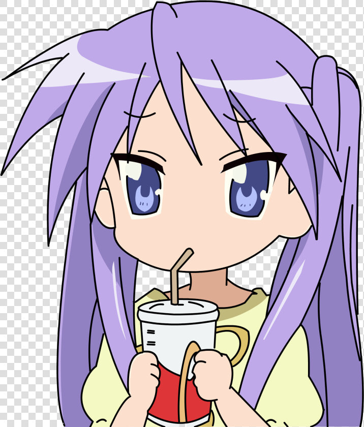 I Love Anime Girls Drinking Tea coffee whatever  Or   Lucky Star Kagami Sip  HD Png DownloadTransparent PNG