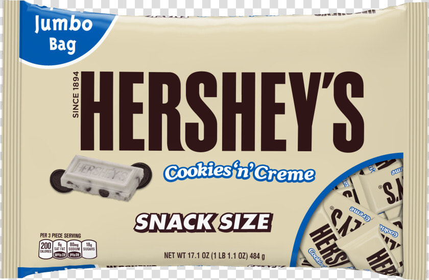 S N Cr Me   Hershey  39 s Cookies N Creme Snack Size  HD Png DownloadTransparent PNG