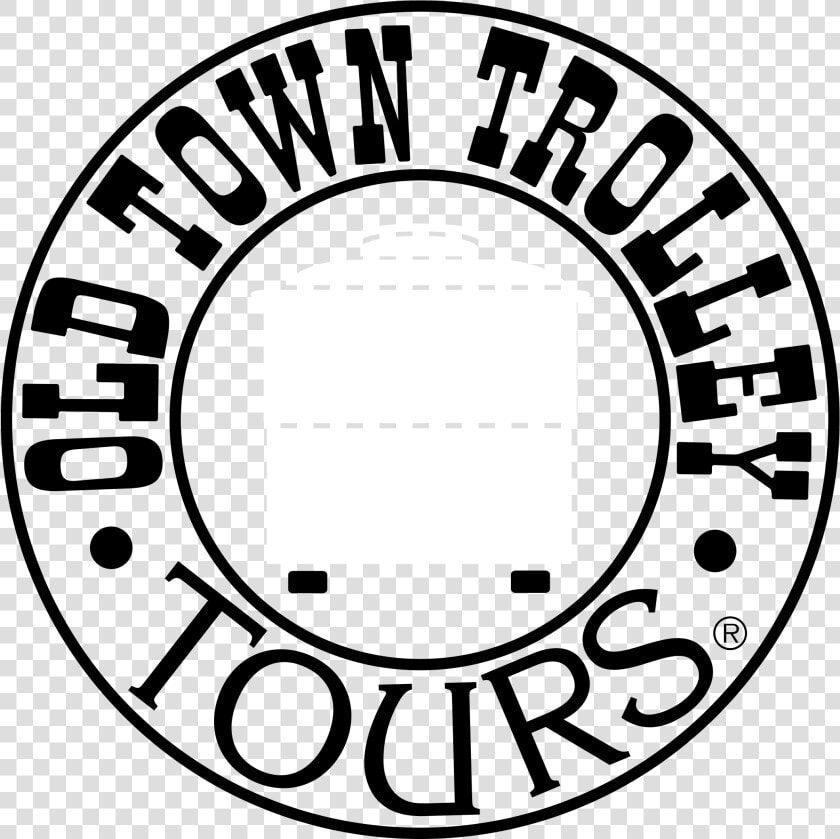 Old Town Trolley Tours Logo Black And White   Circle  HD Png DownloadTransparent PNG