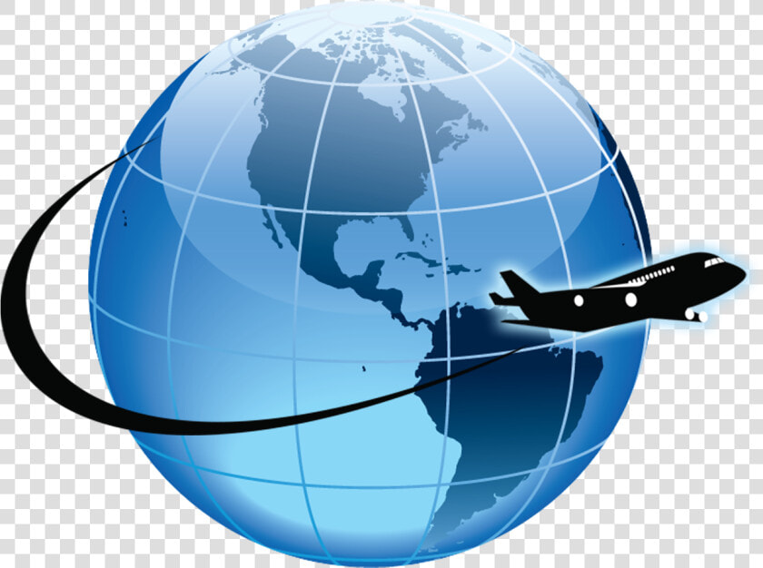 Clipart Globe Airplane   Globe With Airplane Png  Transparent PngTransparent PNG