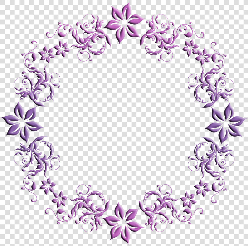 Purple And Pink Circular Flower Frame   Gentle  HD Png DownloadTransparent PNG