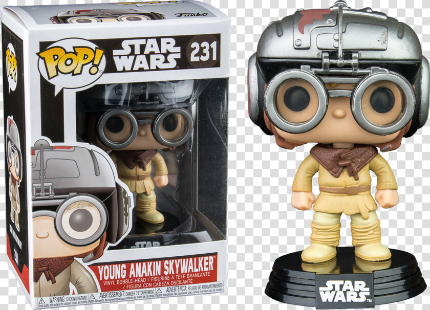 Young Anakin Skywalker In Podracer Outfit Funko Pop   Star Wars Funko Pop Anakin  HD Png DownloadTransparent PNG