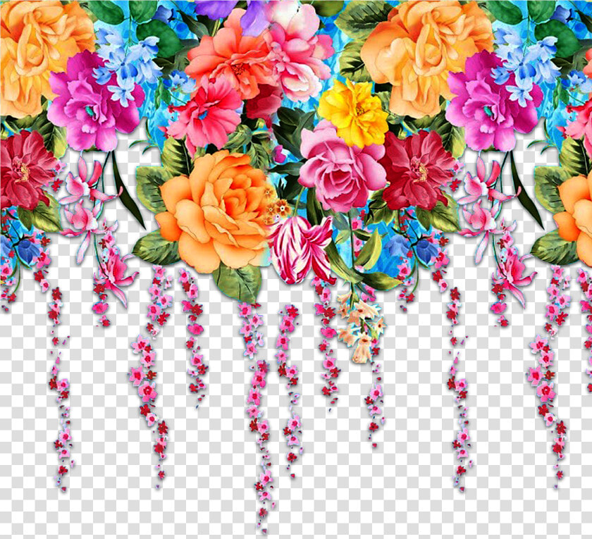 Transparent Flower Design Png   Textile Digital Flower Design  Png DownloadTransparent PNG