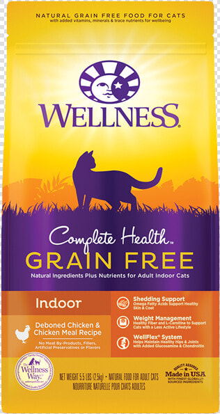 Wellness Complete Health Grain Free Indoor Chicken   Wellness Grain Free Cat Food  HD Png DownloadTransparent PNG