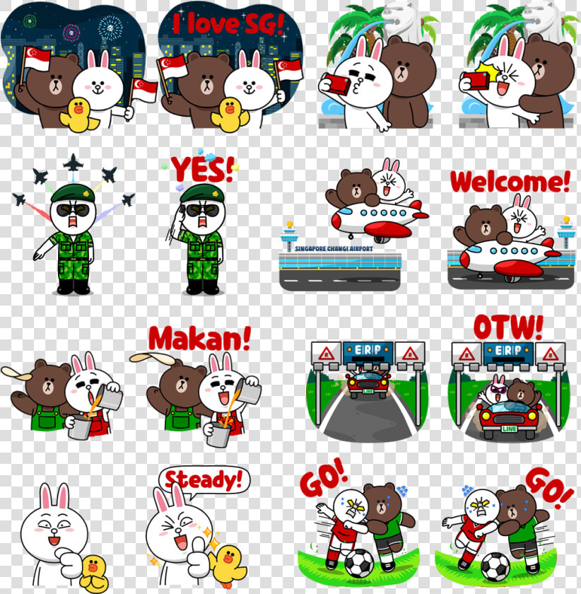 Line Sticker Download Png   Line Friends Christmas Stickers  Transparent PngTransparent PNG