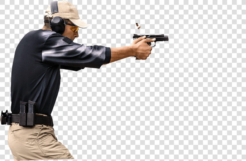 Sport schütze Mit Luftdruckpistole   Person Shooting A Gun  HD Png DownloadTransparent PNG