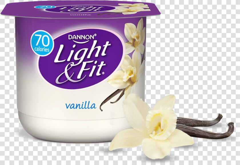 Vanilla Nonfat Yogurt   Light And Fit Yogurt Peach  HD Png DownloadTransparent PNG