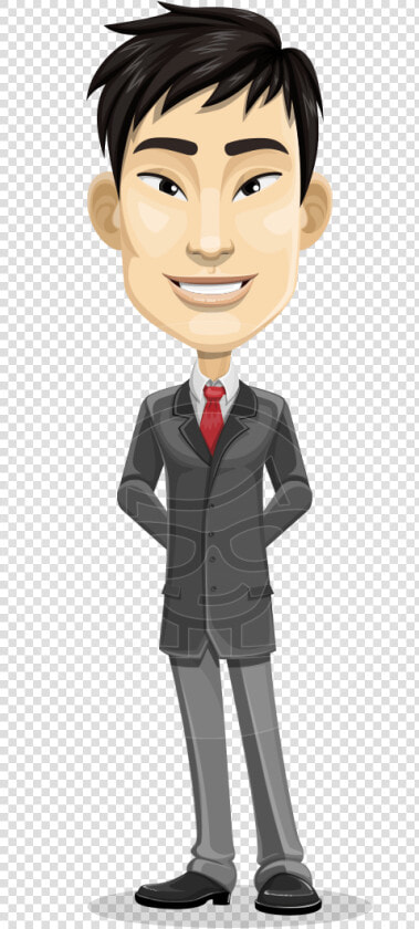 Transparent Pensive Clipart   Cartoon Asian Business Man  HD Png DownloadTransparent PNG