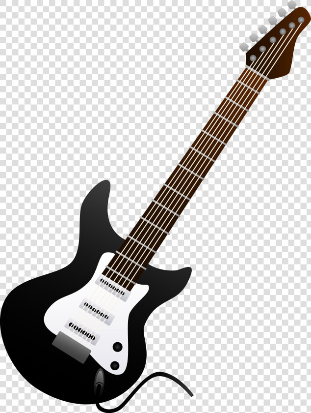 Guitar Black And White Bass Guitar Clipart Black And   Electric Guitar Clipart Black And White  HD Png DownloadTransparent PNG