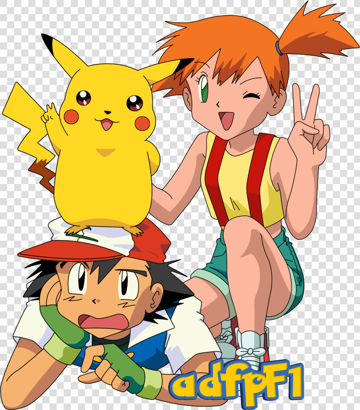 Ash Ketchum Misty And Pikachu  HD Png DownloadTransparent PNG