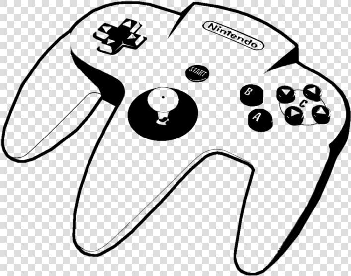 Nintendo 64 Controller Super Nintendo Entertainment   Nintendo 64 Controller Png Outlines  Transparent PngTransparent PNG