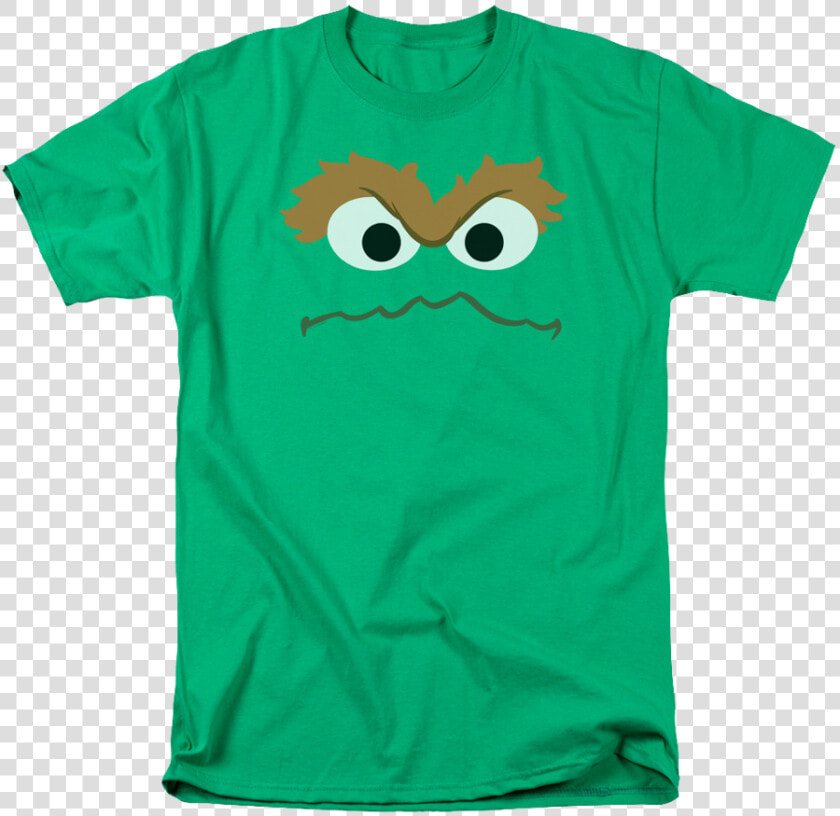 Oscar The Grouch Face Sesame Street T shirt   Oscar The Grouch Shirt  HD Png DownloadTransparent PNG