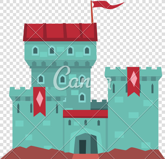 Transparent Castle Cartoon Blue   Illustrations De Chateaux  HD Png DownloadTransparent PNG