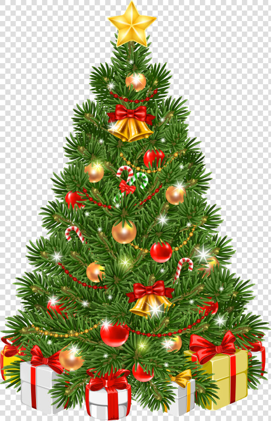 Decorated Christmas Tree Transparent   Christmas Tree Clipart Transparent  HD Png DownloadTransparent PNG