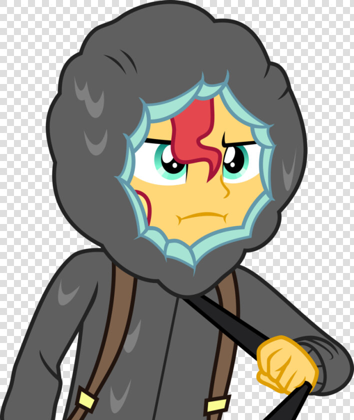 Annoyed Artist Aqua Pony Equestria Girls Clipart     Sunset Shimmer In The Rain  HD Png DownloadTransparent PNG