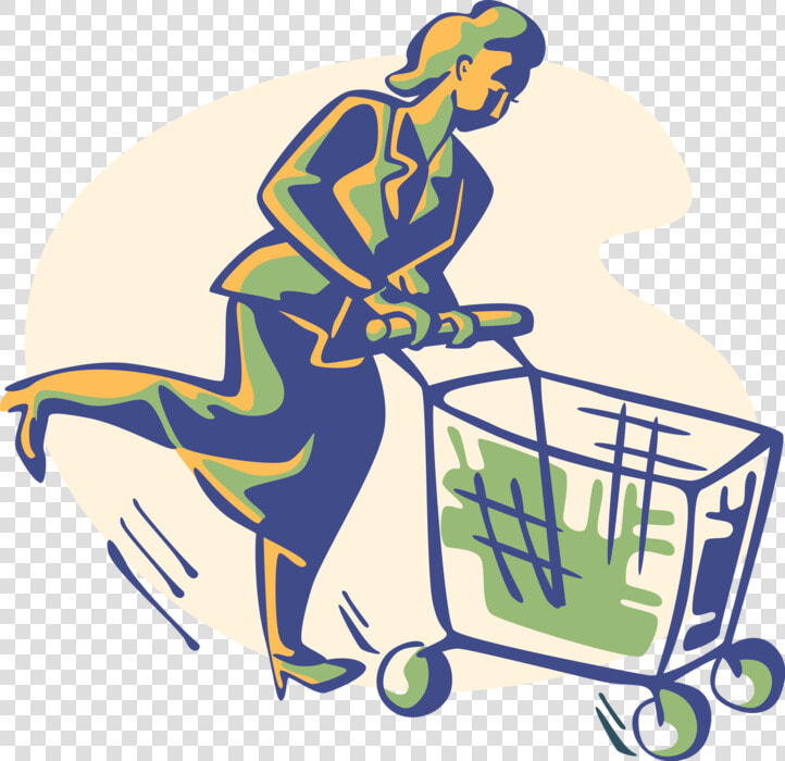 Vector Illustration Of Supermarket Grocery Shopper   Product  HD Png DownloadTransparent PNG