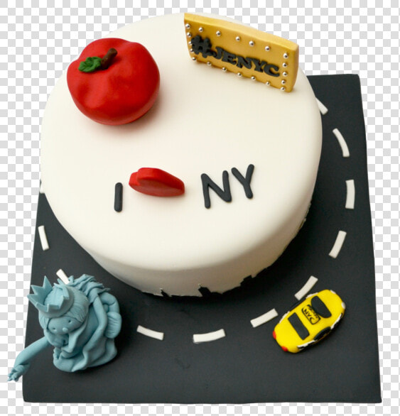 I Love New York Cake I Love Nyc With Edible Statue  HD Png DownloadTransparent PNG